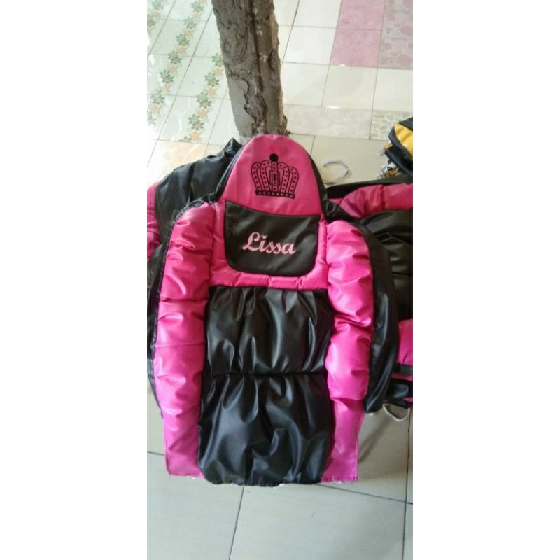 sarung jok model sofa, bordir 2 baris. ayla,agya,brio dll