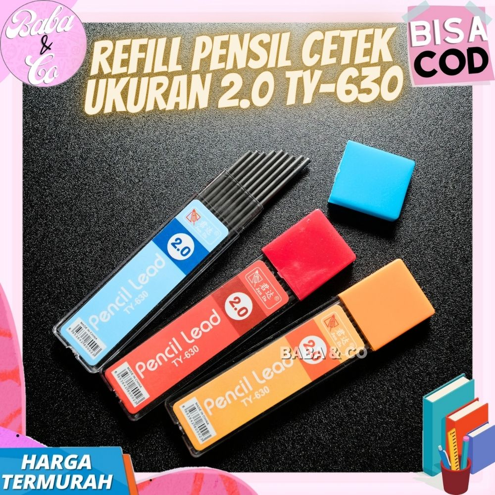 

REFILL PENSIL MEKANIK 2.0 ISI PENSIL CETEK MURAH 2mm REFILL PENCIL COD