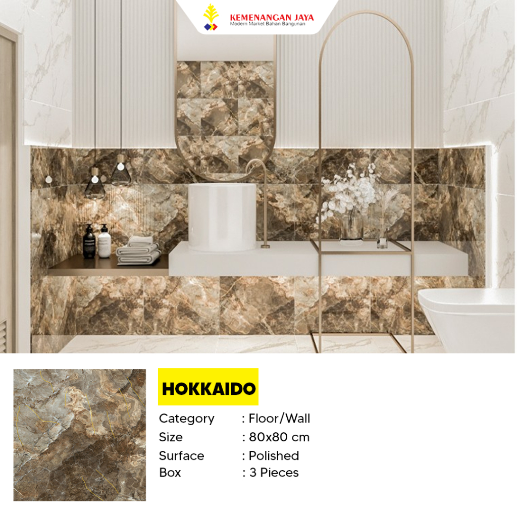 GRANIT DINDING &amp; LANTAI SANDIMAS / HOKKAIDO / 80X80 KW 1