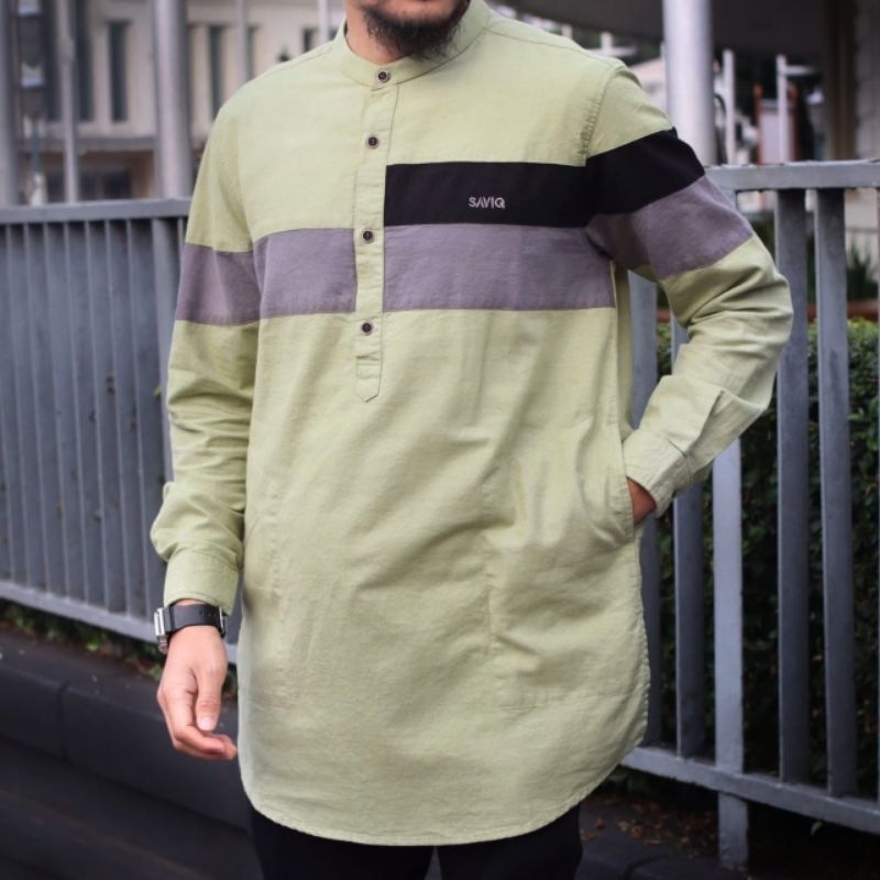 Kurta Pakistan Saviq Lengan Panjang Kombinasi