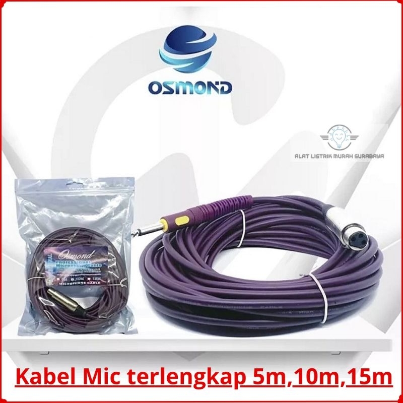 KABEL MIC OSMOND Panjang 10m Siap Pakai original