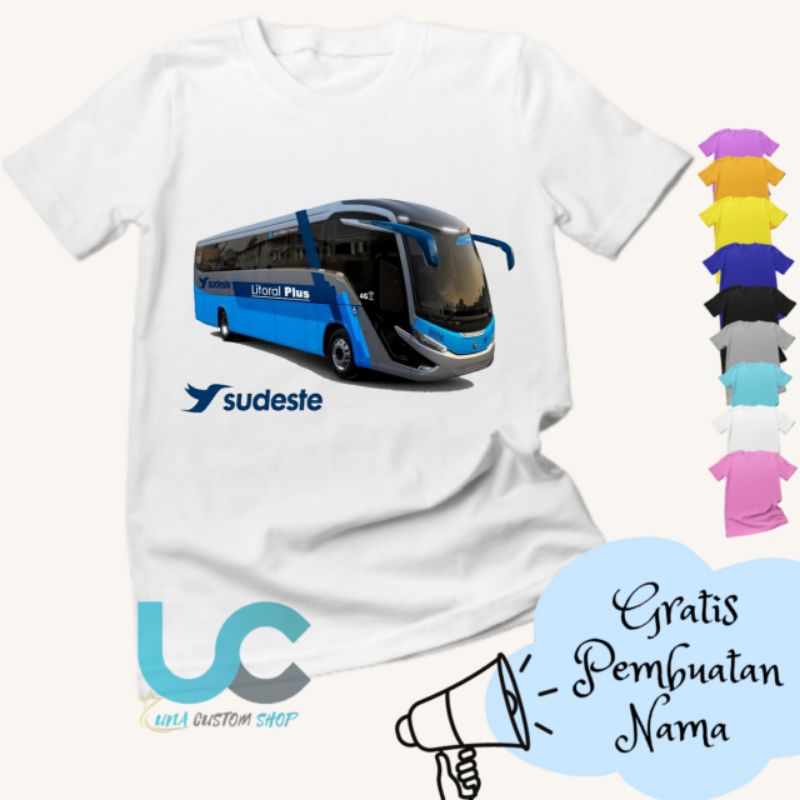Kaos Anak Bus Pariwisata | Baju Anak Bus Pariwisata | Kaos Anak Sablon | Kaos Anak Custom Terbaru (F