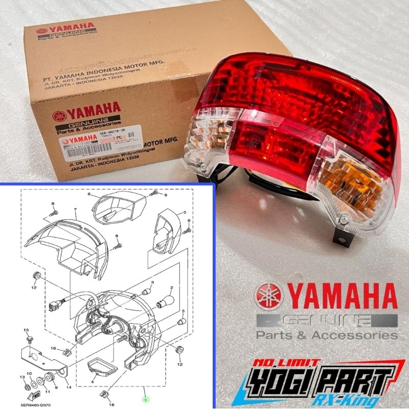 LAMPU STOP STOPLAMP BELAKANG ASSY YAMAHA VEGA R F1ZR F1 ZR  F1zr ORIGINAL 5ER-H4710-20