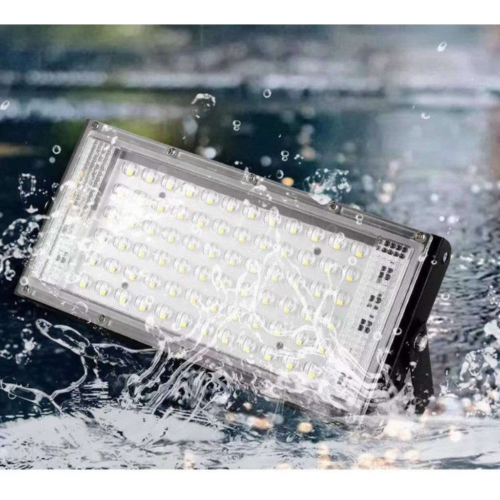 LAMPU SOROT TEMBAK LEDF SLIM 50 WATT  50W PUTIH RGB WARNA WARNI WATERPROOF