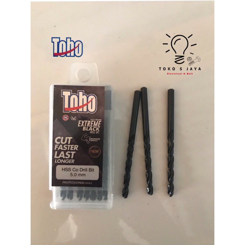 mata bor toho 5 mm / mata bor besi 5 mm / mata bor hss cobalt / mata bor toho / mata bor stainless s