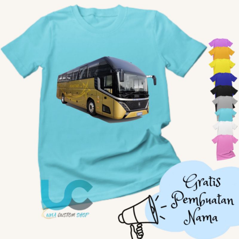 Kaos Anak Bus Pariwisata | Baju Anak Bus Pariwisata | Kaos Anak Sablon | Kaos Anak Custom Terbaru (F