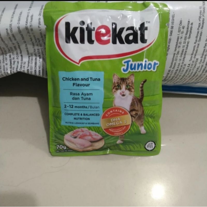 

ketikat sachet junior chiken and tuna 70gr makanan basah kucing