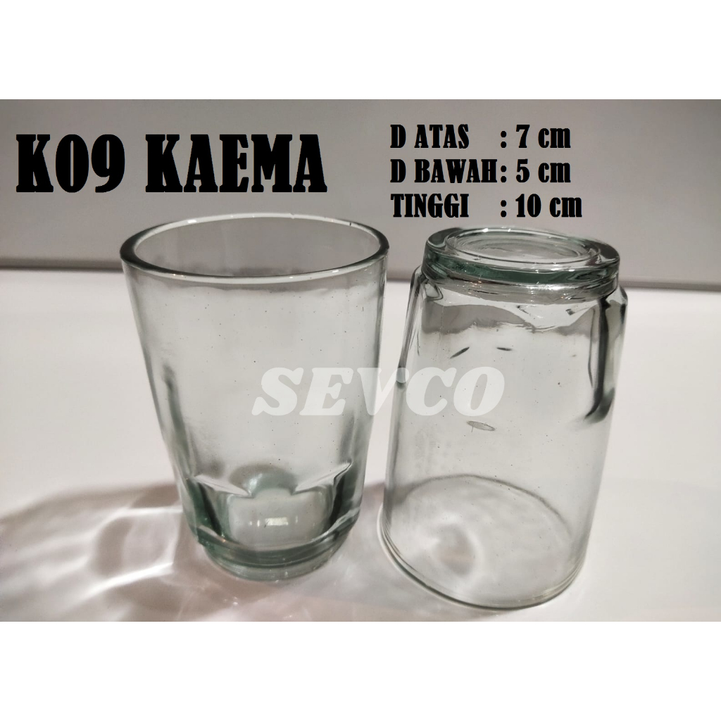 Gelas Minum K09 KAEMA (250ML)| Gelas Beling | Gelas Teh Kopi | Gelas Kaca