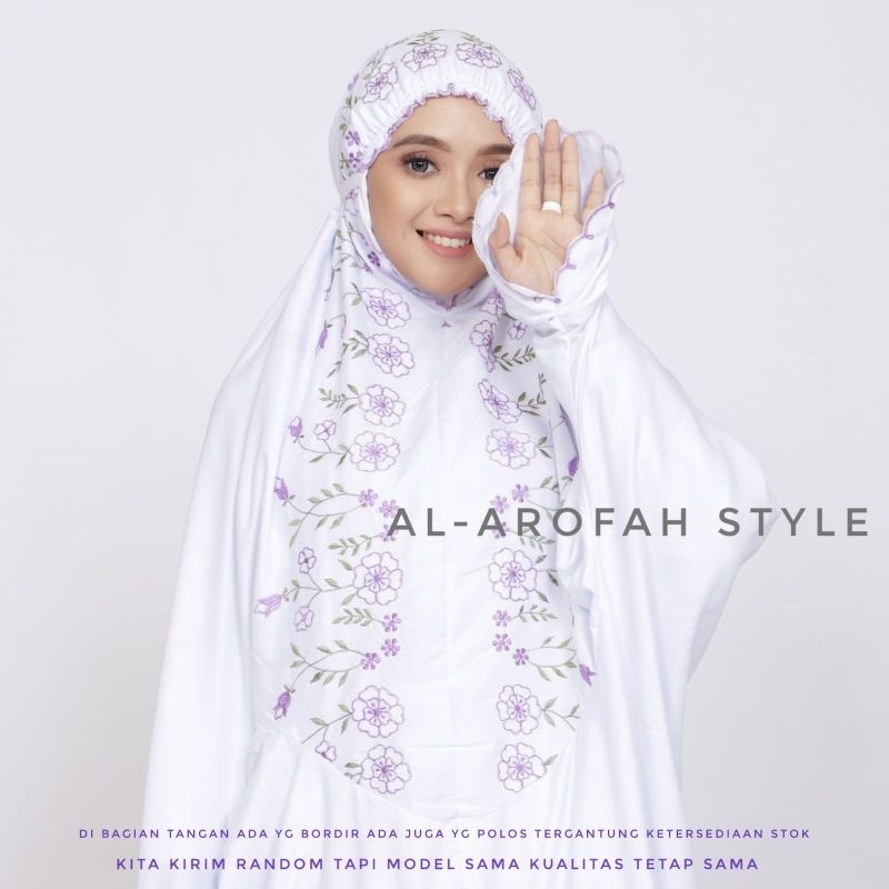 Mukena JUMBO Terusan Dewasa Krisdayanti Bordir Mukena putih