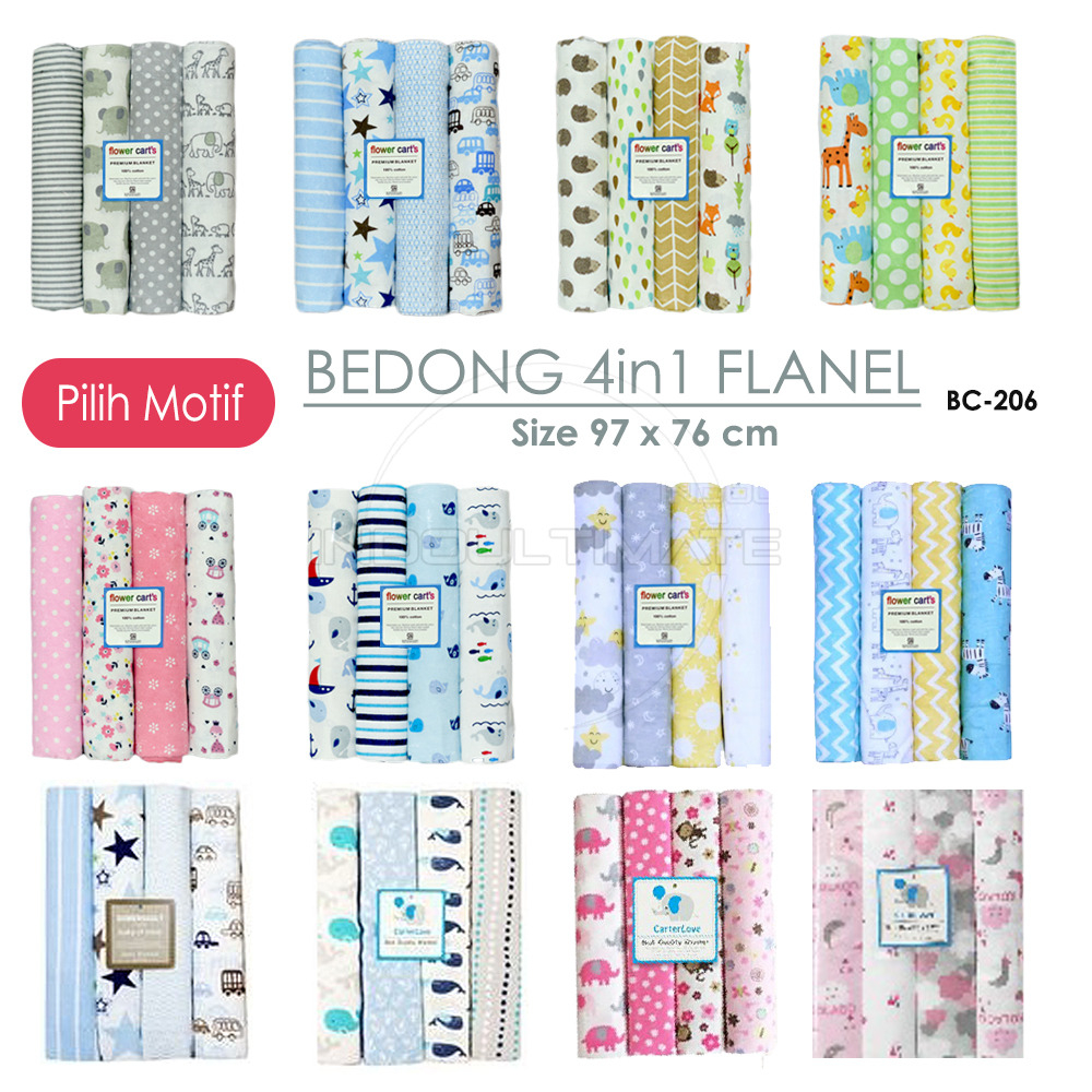 Bedong Bayi Flanel Newborn Bedong Bayi Set Bedong Bayi Jumbo Perlengkapan Bayi Newborn BC-206