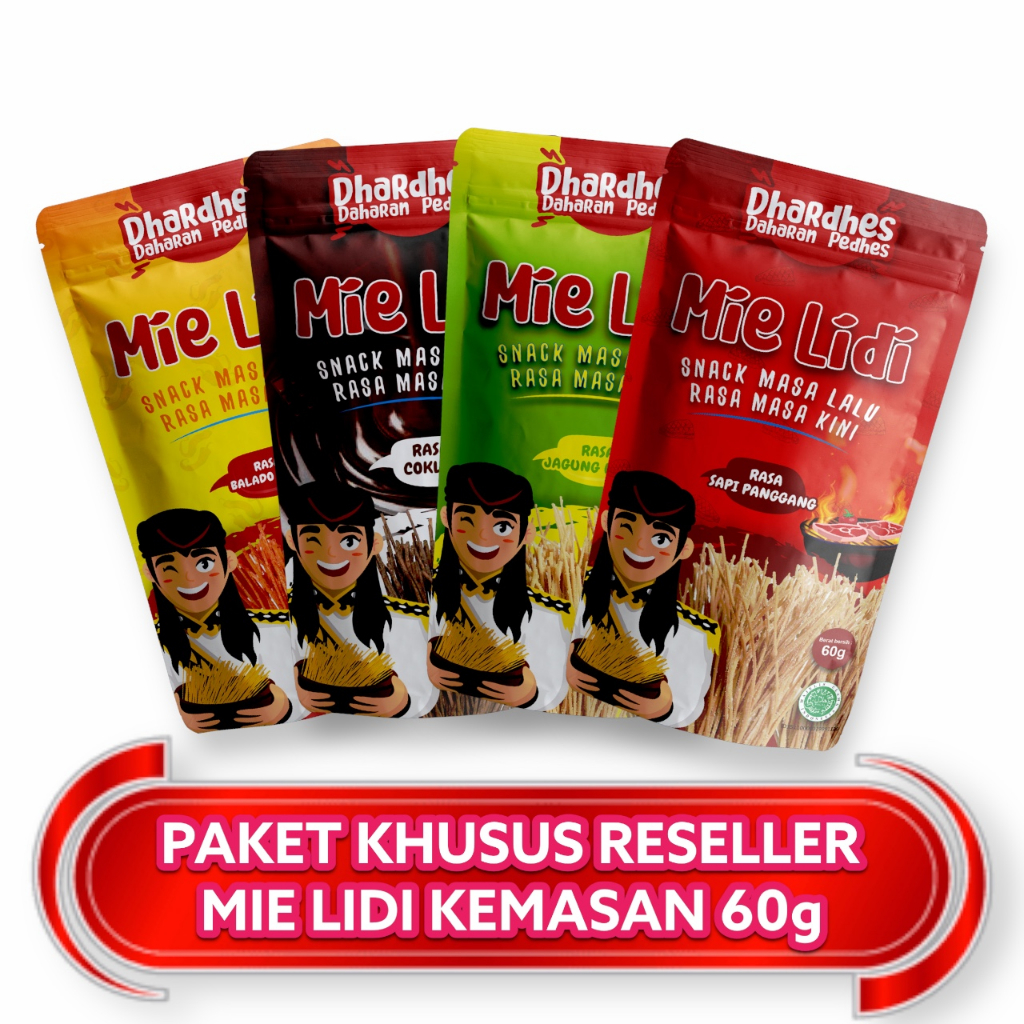 

Paket Khusus Reseller Mie Lidi Dhardhes kemasan 60g