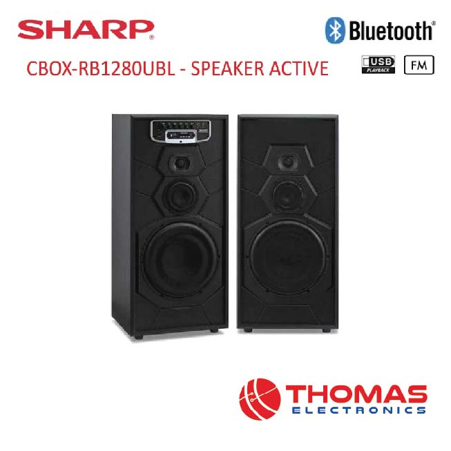 SHARP SPEAKER ACTIVE CBOX-RB1280UBL SPEAKER AKTIF CBOX RB 1280 UBL GARANSI RESMI