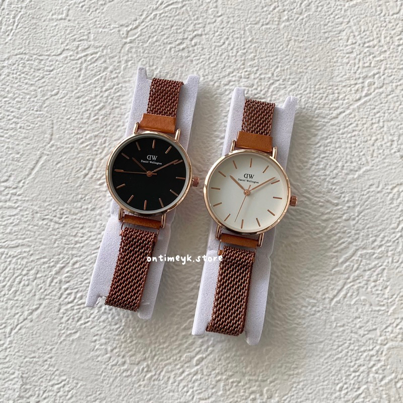 Jam Tangan Wanita Magnet 32mm Rosegold Blackgold Silver (Bisa COD)