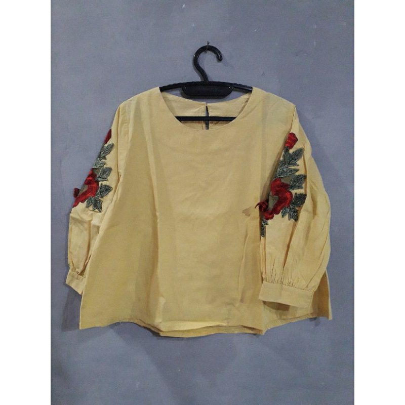 Blouse Wanita | Blouse Katun Merah Kuning Hijau Biru [preloved]