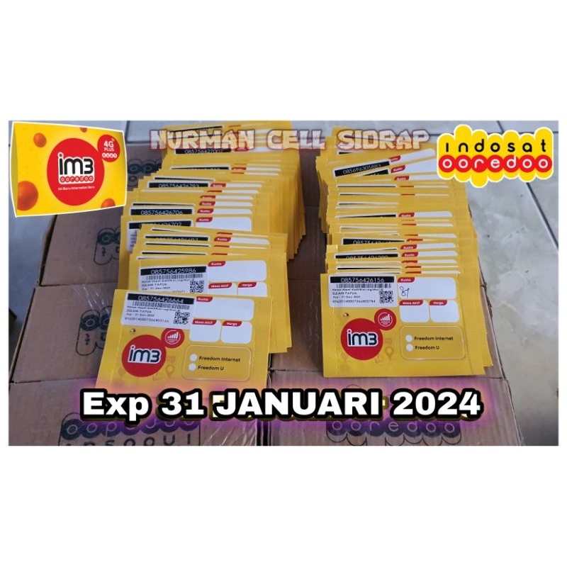 Grosir Nomor kartu Perdana Indosat im3 Zero ooredoo im3