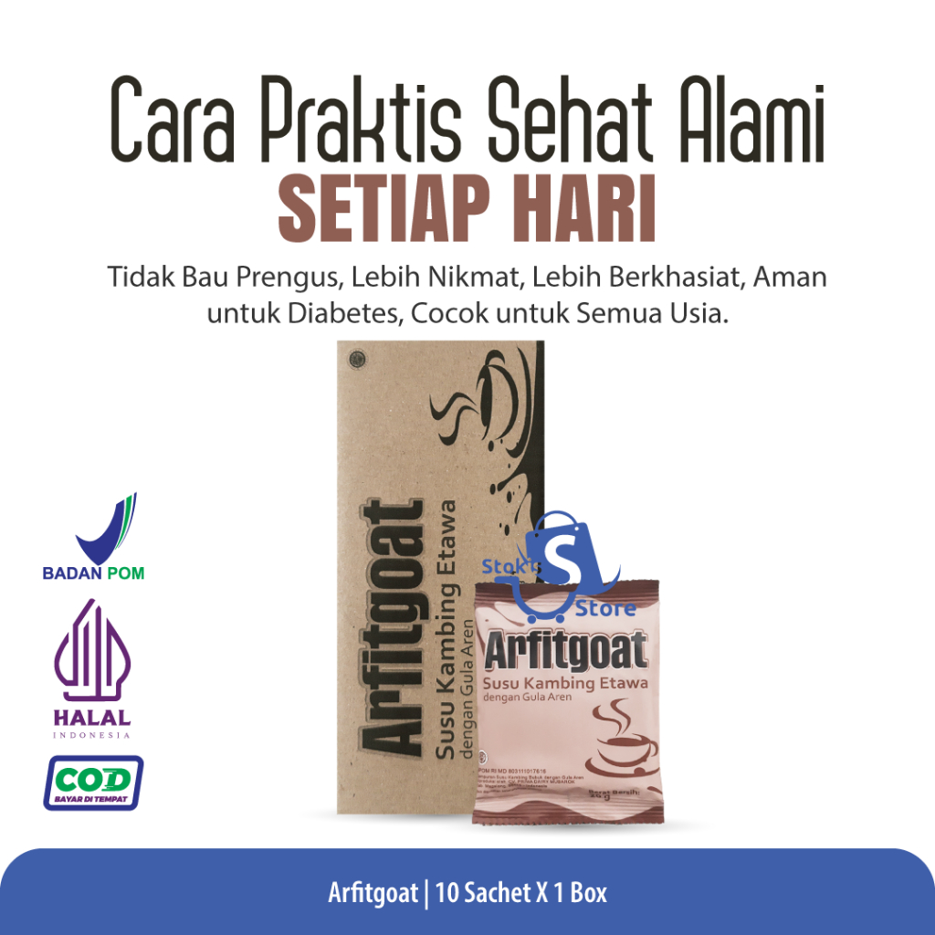 

ARFITGOAT GULA AREN Asli Platinum Susu Kambing Etawa Arfit Goat Halal BPOM - 200g