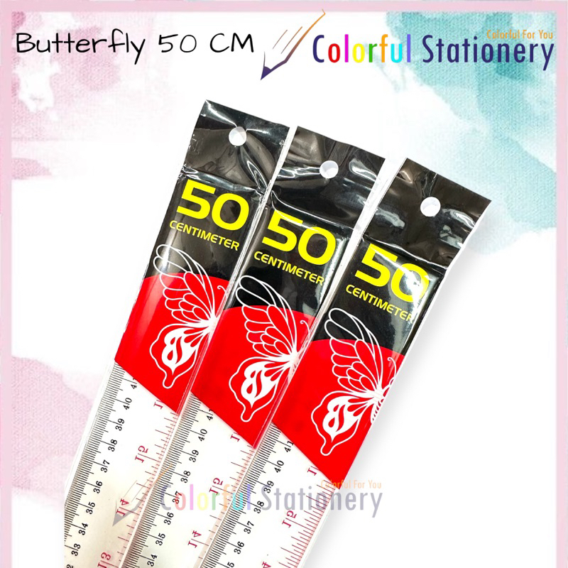 

Penggaris / Mistar Butterfly 50 cm