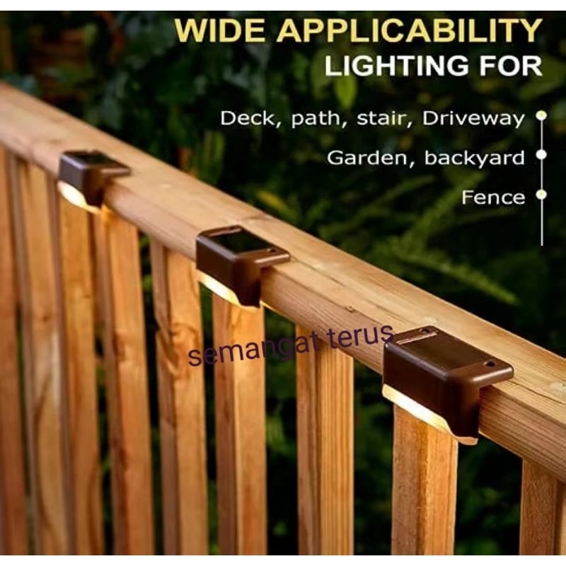 Lampu Led Tangga Tenaga Surya/Lampu Tangga solar cell/ Solar Panel Waterpoof Anti air/Lampu Pagar