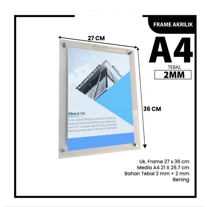 

frame akrilik A4