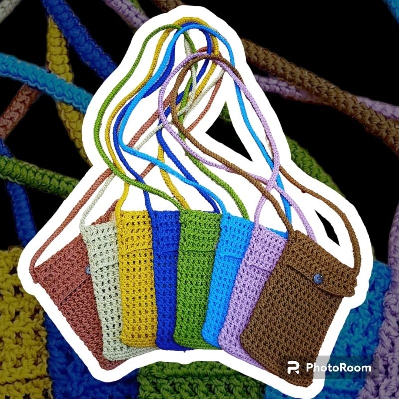 Tas Rajut Simple Tas Selempang Wanita / Pria *PLT2517