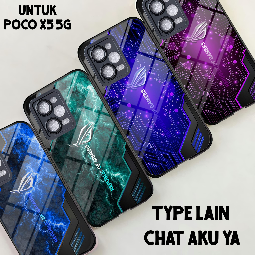 JON-STORE ( JC 64 ) Softcase  Glossy kilau GAMERS ROG  Untuk XIAOMI POCO X5 5G  REDMI NOTE 12 5G  NO