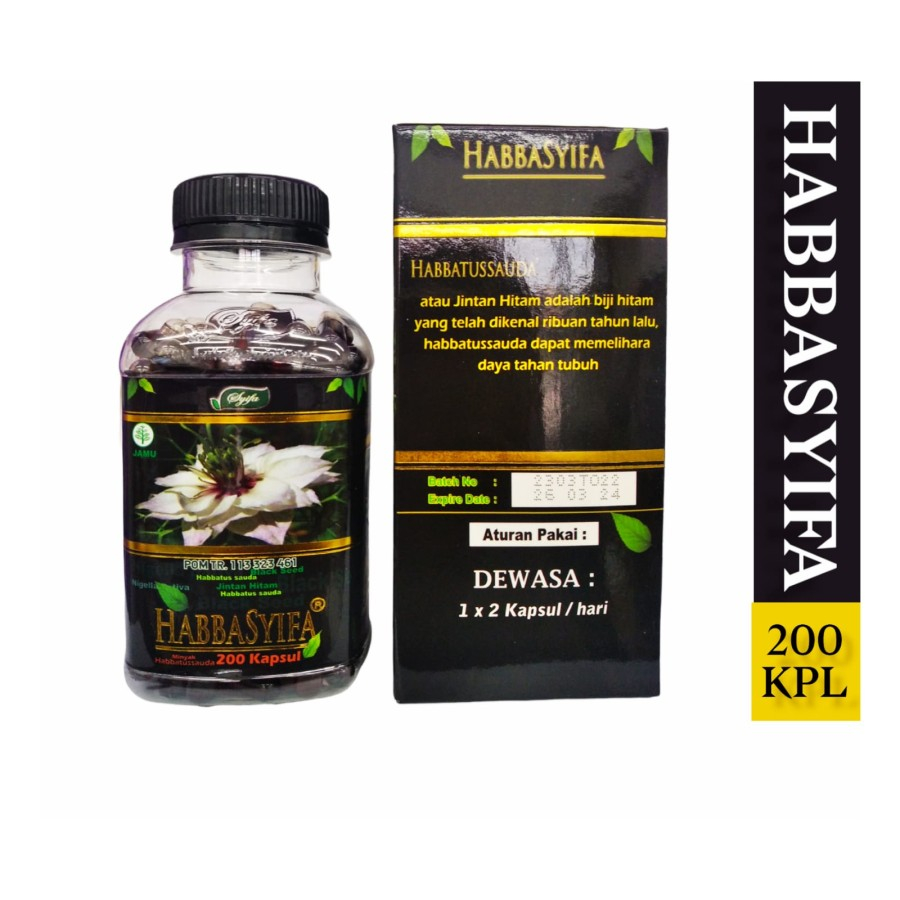 Kapsul Habbasyifa 200 kapsul | Habbatussauda Jintan Hitam