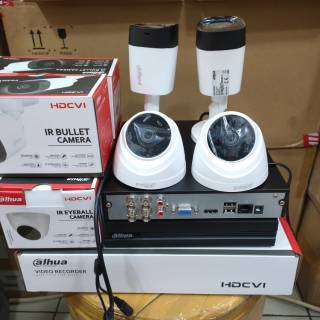 PAKET CCTV 4 CHANNEL 2MP DAHUA AUDIO + FULL COLOR / COLORVU PAKET 4CH