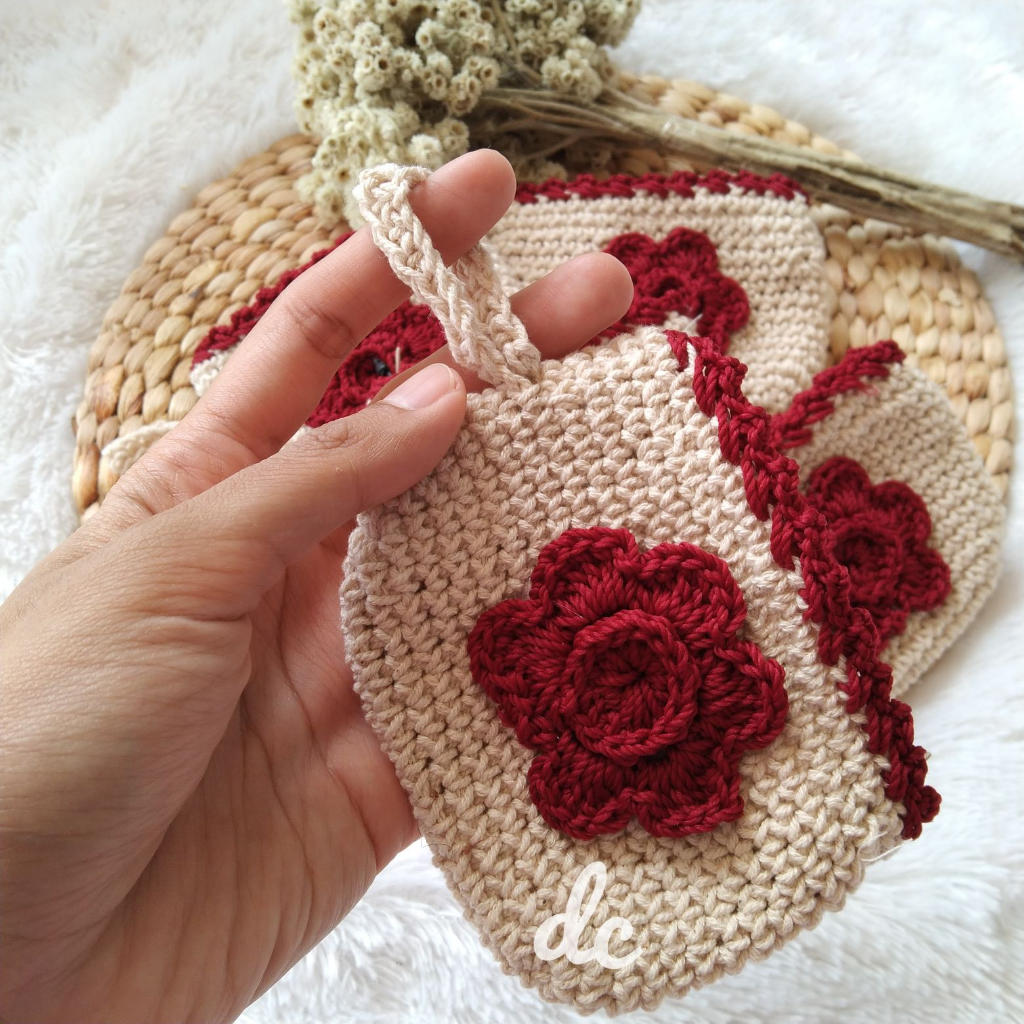 DOMPET KOIN RAJUTAN MURAH - SOUVENIR DOMPET KOIN RAJUT - DOMCO RAJUTAN MINI