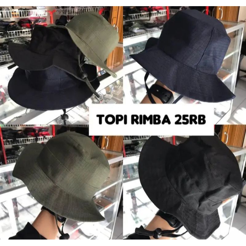 Topi rimba polos keren pria kekinian