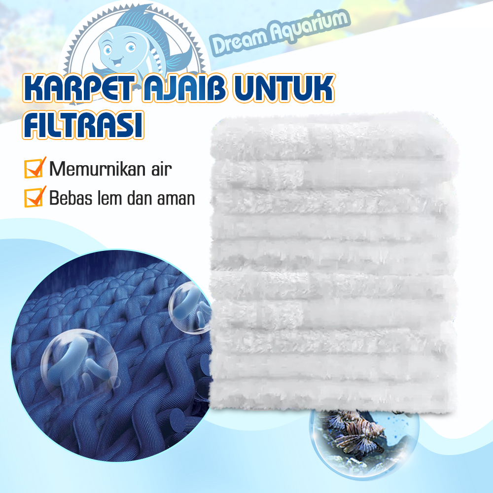 Filter Cotton Magic Carpet Media Filter Saringan Air Akuarium Kolam
