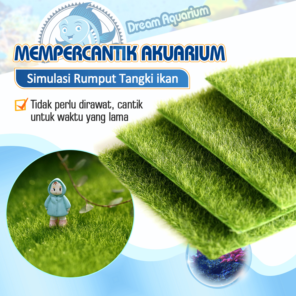 Rumput Akuarium, Hiasan Rumput Aquarium, Hiasan Aquarium, Dekorasi Aquariu