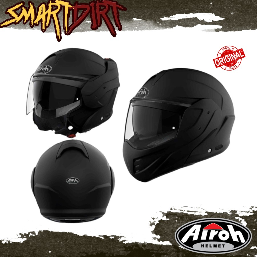 HELM MOTOR AIROH MATHISSE BLACK MATT MODULAR HELMET AIROH MATHISSE ORI
