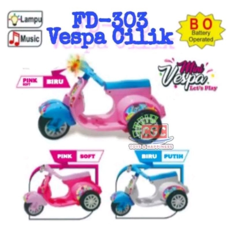 MAINAN VESPA ANAK MAINAN VESPA MINI BIKE ADA MUSIK