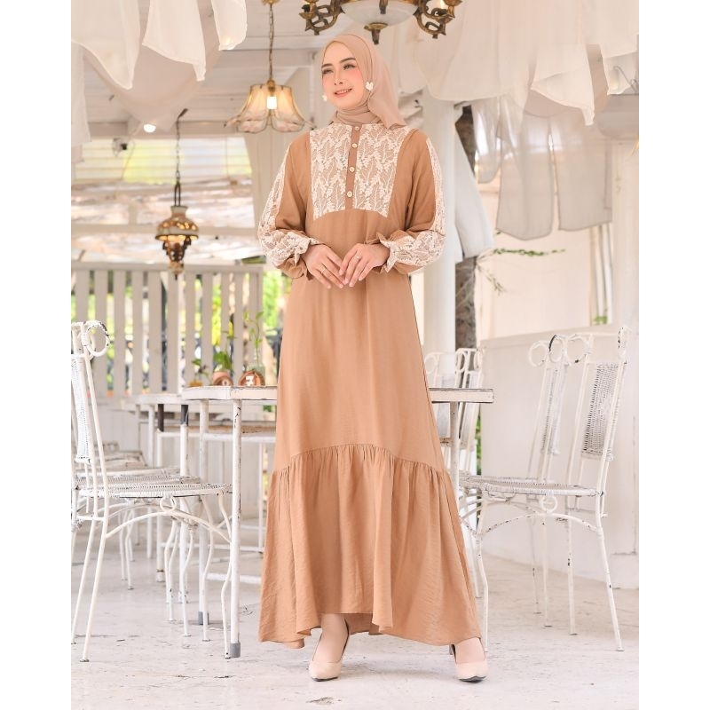 gamis terbaru, katun polo linen