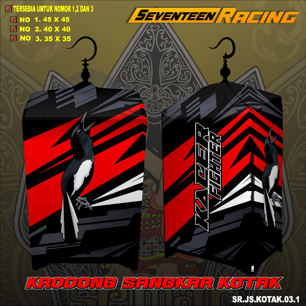 Krodong Jersey sangkar kotak, Krodong Sangkar kotak Premium Full Printing