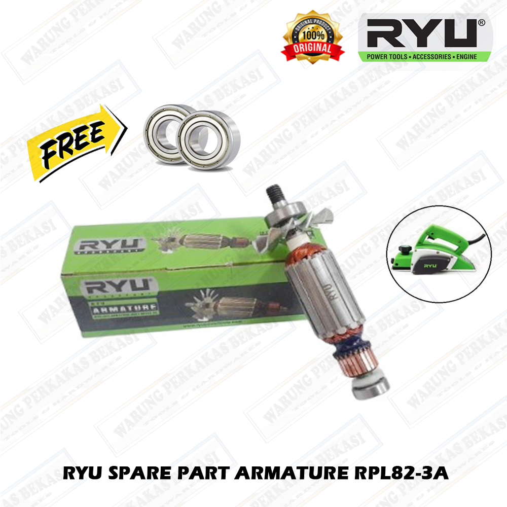 RYU Armature Part Angker Mesin Planner Serut Kayu For Sugu RPL82-3A Set Laher 2Pcs