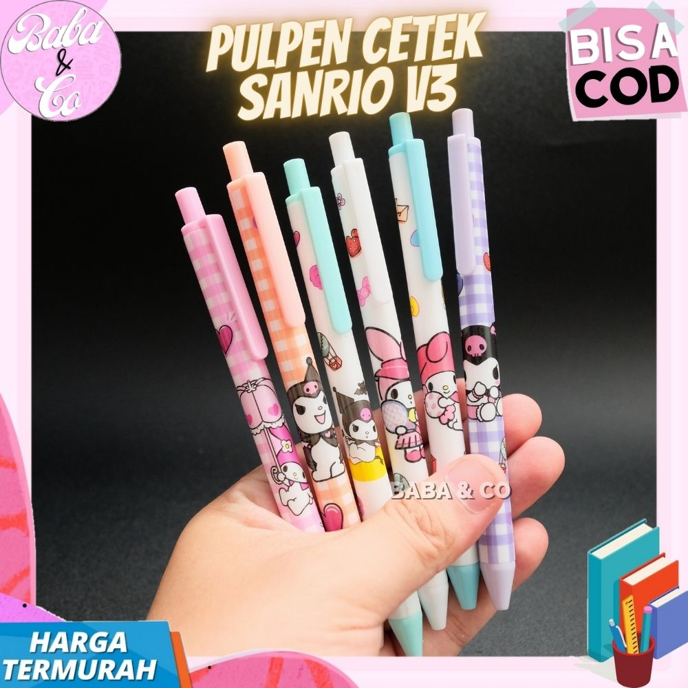 

PULPEN SANRIO PEN CETEK SANRIO V3 PULPEN MEKANIK LUCU UNIK SANRIO V3