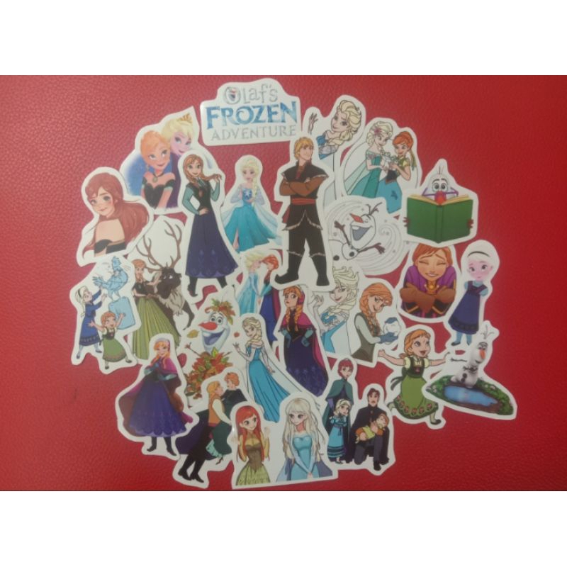 

Stiker Frozen, Anna, dan Olaf and friends