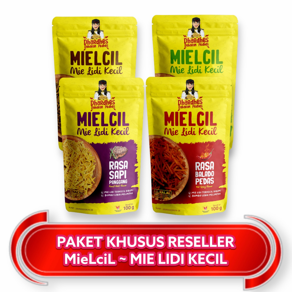 

Paket Khusus Reseller MieLciL - Mie Lidi Kecil Dhardhes