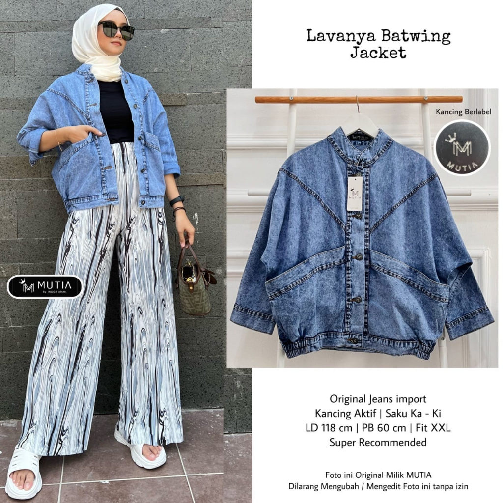 Lavanya Batwing Jacket - Nozza Jeans Jacket - Lavena Jeans Jacket #3 - Lavena Oversize Jacket - Duna