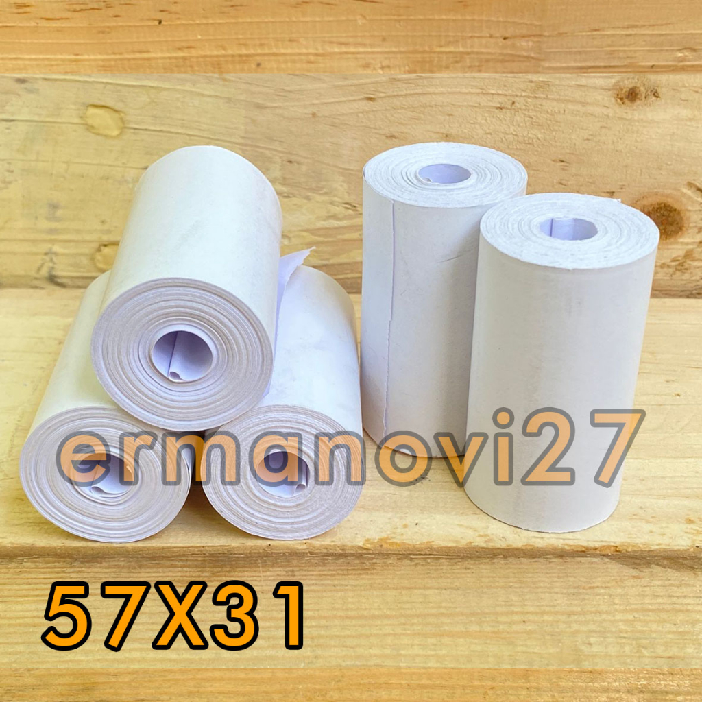 

Kertas thermal 57x31 coreless isi 10 pcs edc termal roll