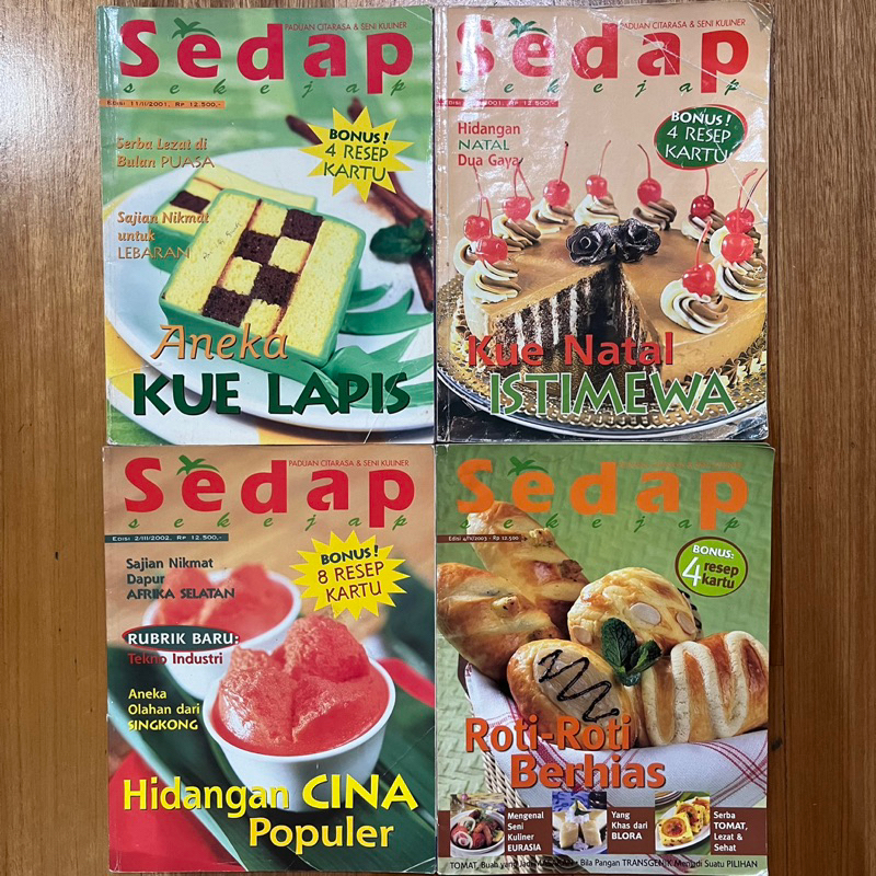 AMBIL SEMUA 4 Majalah Sedap Sekejap Kue Roti Hidangan Cina
