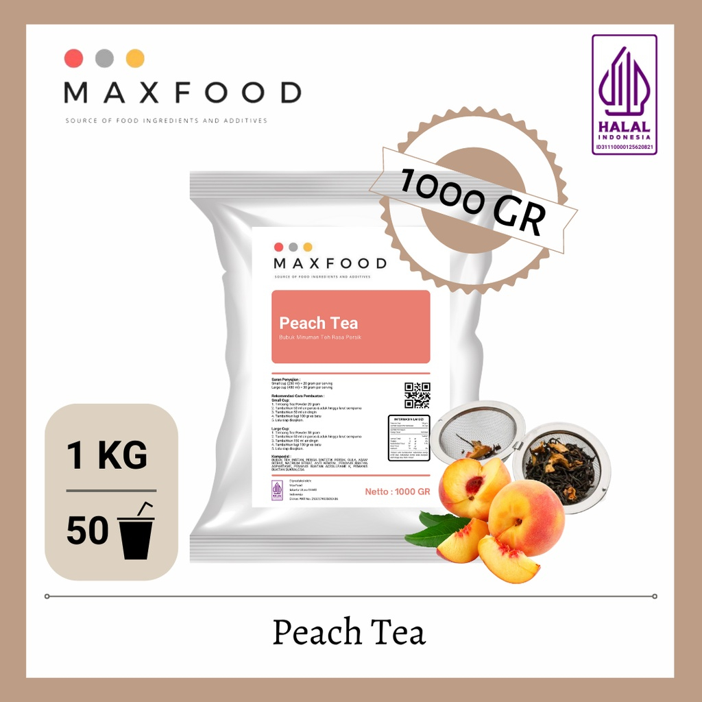 

Bubuk Minuman Peach Tea Instant / Minuman Instant Teh Rasa Persik ( 1kg )