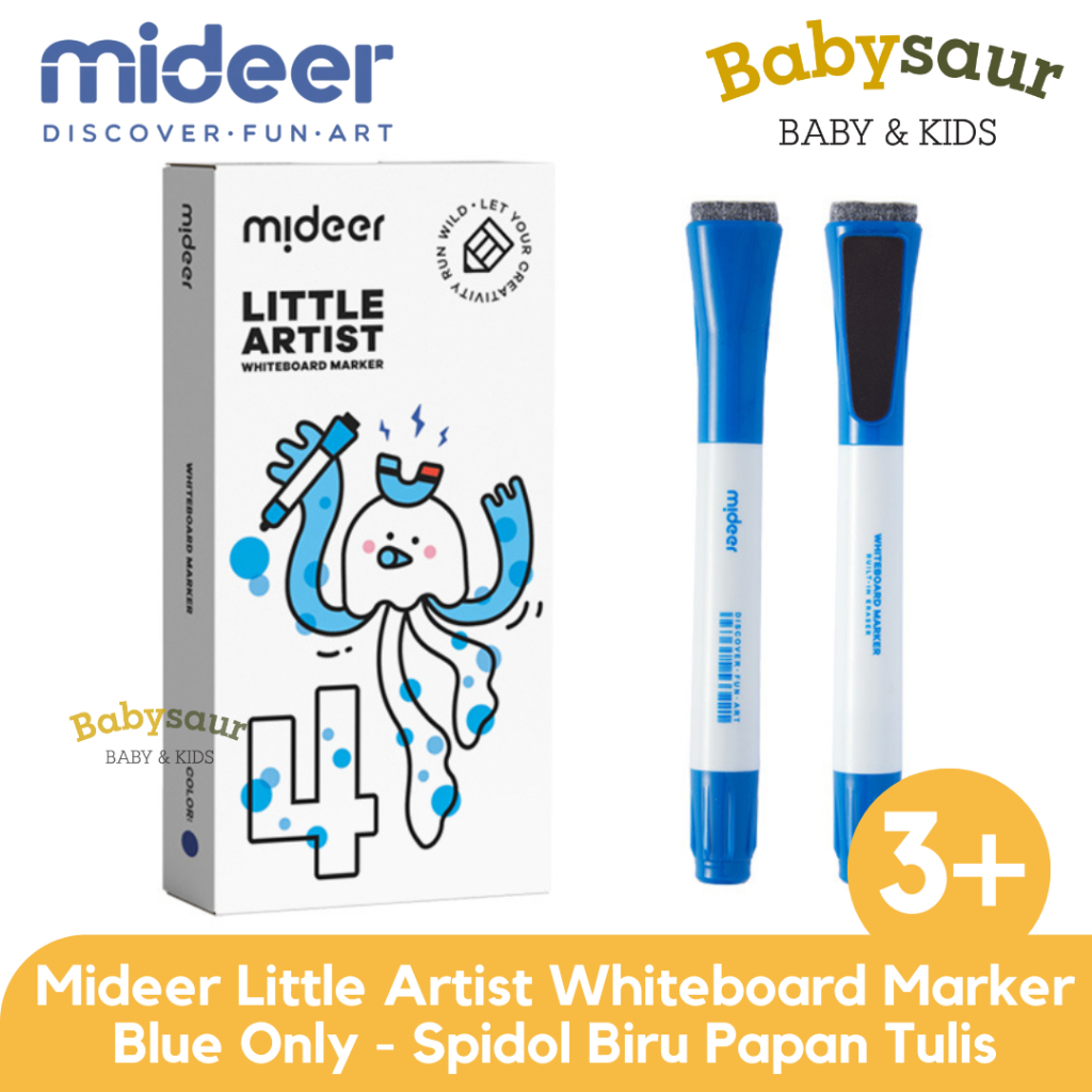 

Mideer Little Artist Whiteboard Marker Blue Spidol Biru Papan Tulis