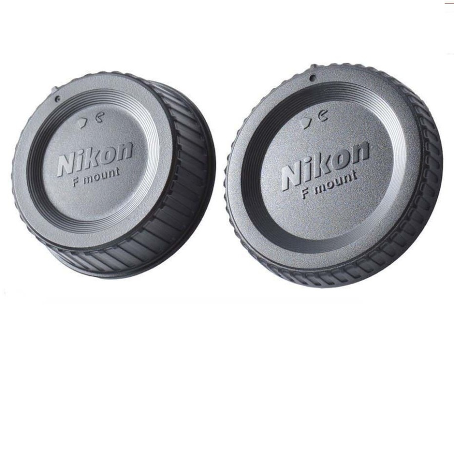 1 Set Body Cap & Lens Rear Cap Cocok Untuk Kamera Dslr Nikon D3100 D3200 D3000 D5100 D5200 D7000 D90