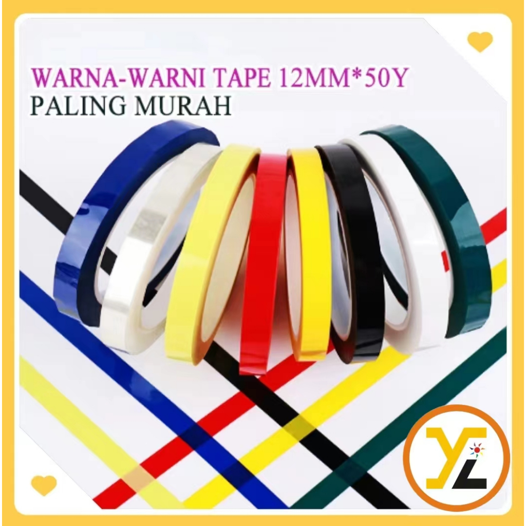 

HORICI TAPE 12MM*50Y WARNA-WARNI Perekat Murah Super Kuat LAKBAN ISOLASI WARNA-WARNI