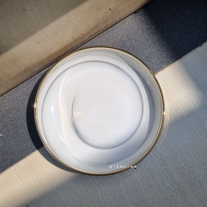 1 PCS PIRING KERAMIK MARBLE piring cantik piring keramik piring restauran piring makan keramik pirin