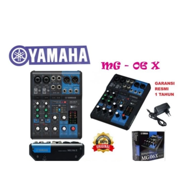 mixer audio yamaha 6 channel mg-06x original garansi resmi.