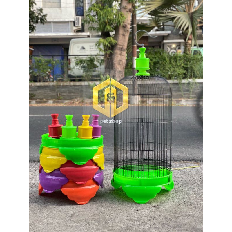 sangkar kapsul lovebird tebok pvc , sogon, konin diameter 33cm