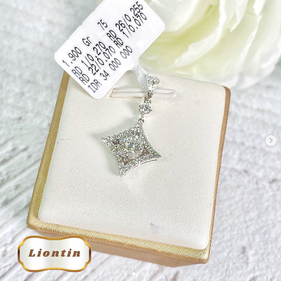 Elco Jewellery - Liontin Berlian Eropa F Vvs | LBRE-00682SH Berkualitas dan Bergaransi